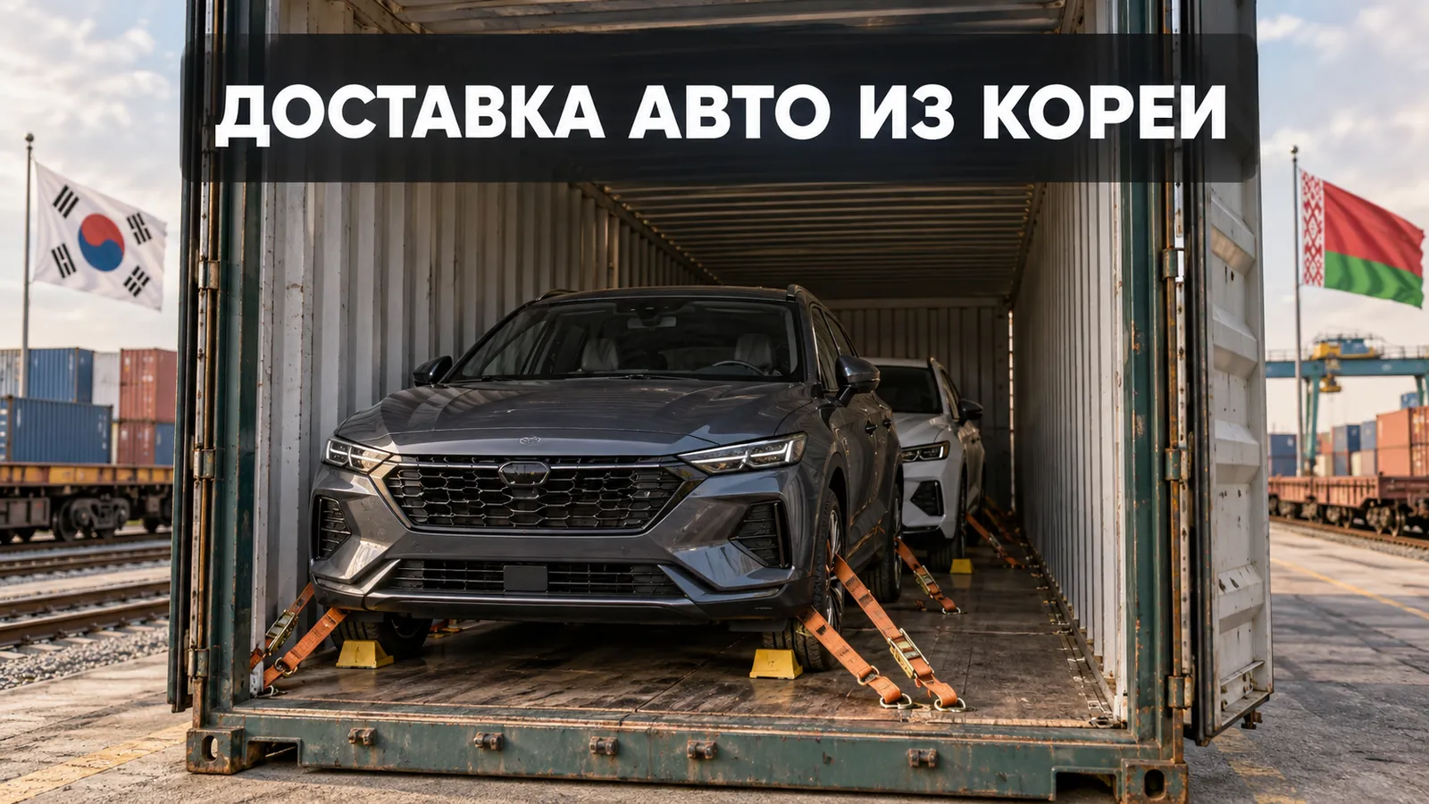 Доставка авто из Кореи в Беларусь в контейнере через Владивосток