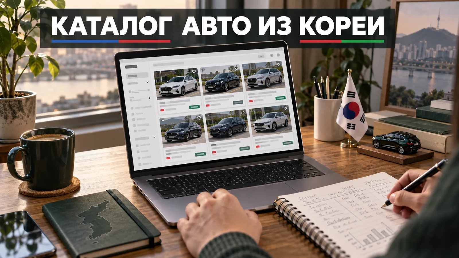 Каталог авто из Кореи на Encar: объявления с ценами в 만원 и фильтром по объёму